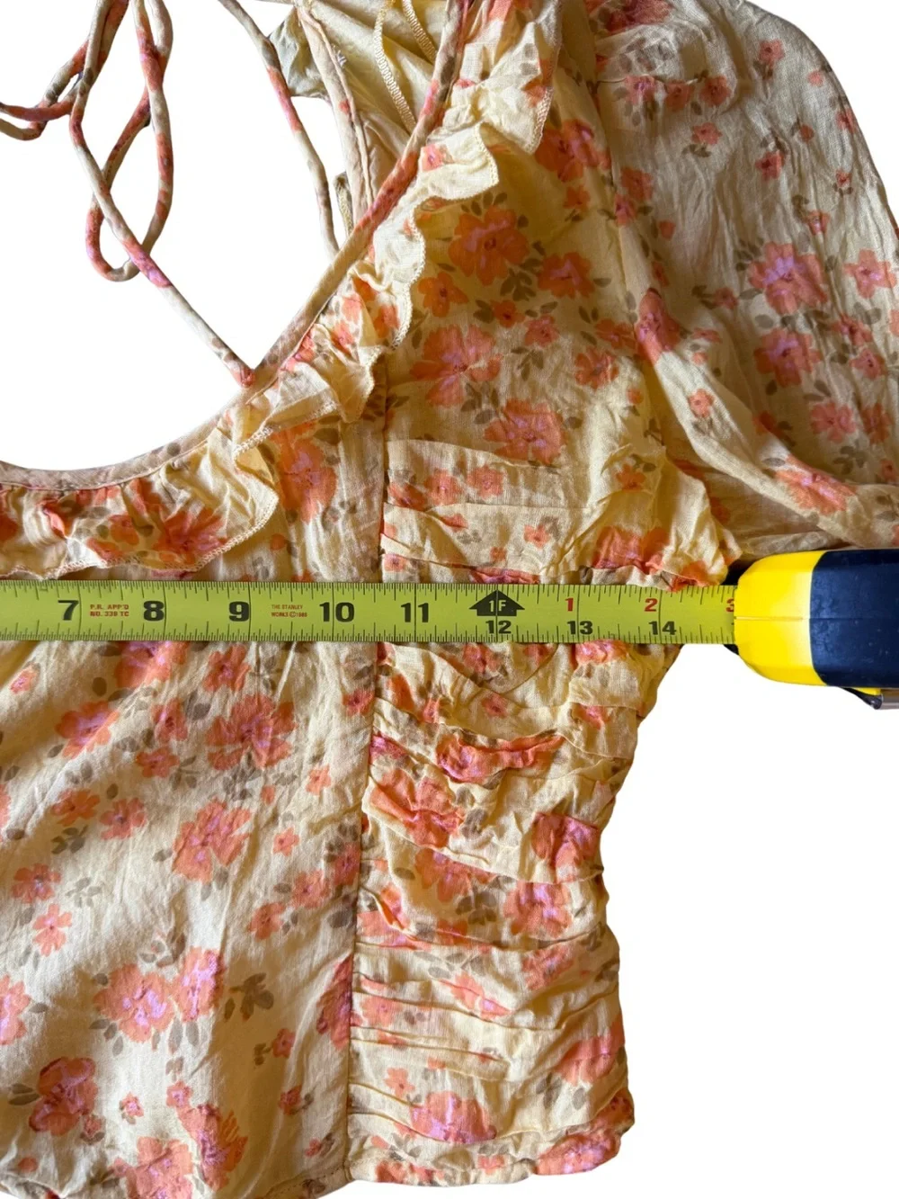 Free People Another Life Floral Top in Honey Combo XS